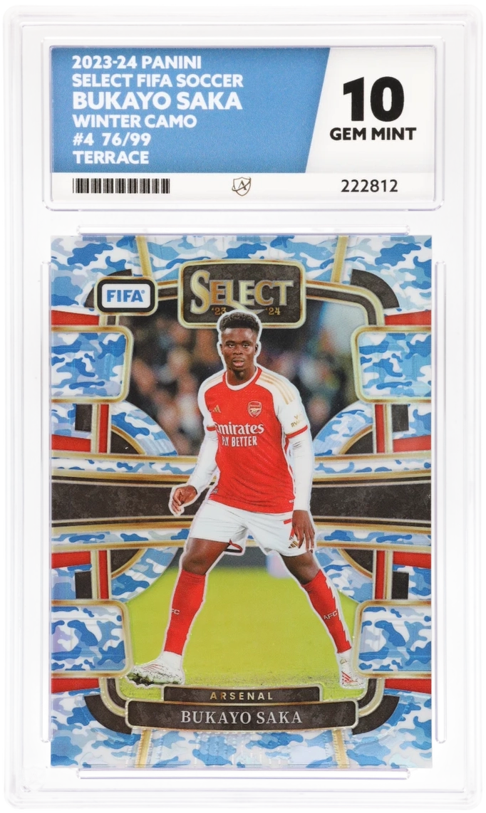 Panini Bukayo Saka Winter Camo Terrace Card /99 Panini Select Fifa Soccer 2023-24 #4 ACE10