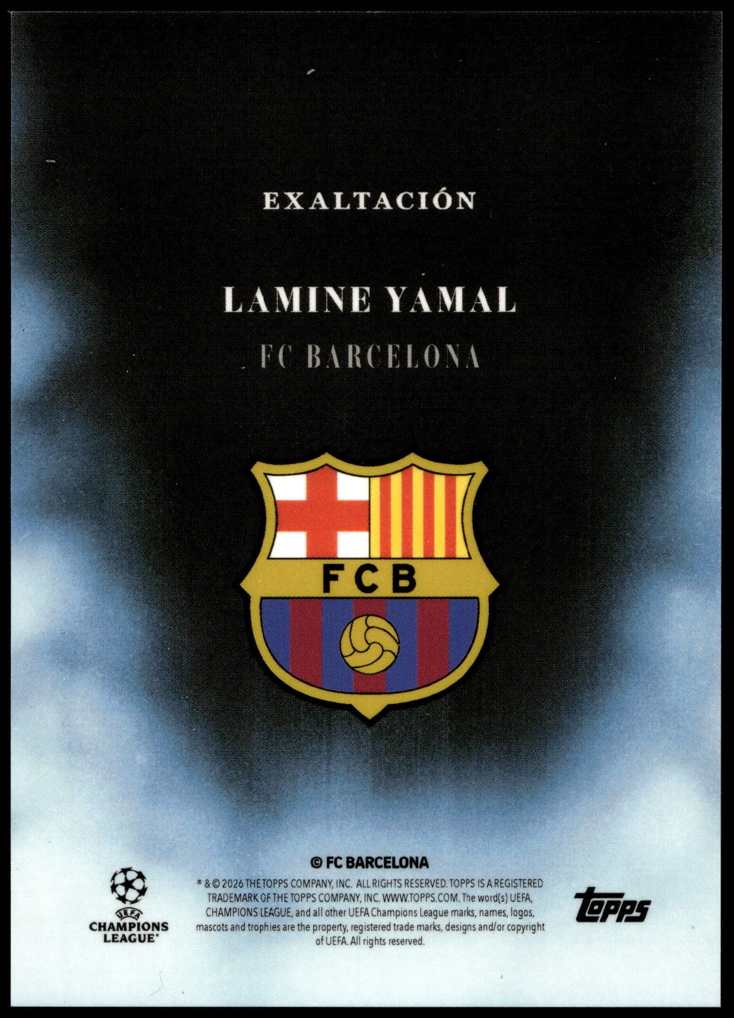 Topps Lamine Yamal 30/99 Exaltacion Simplicidad 2025/26