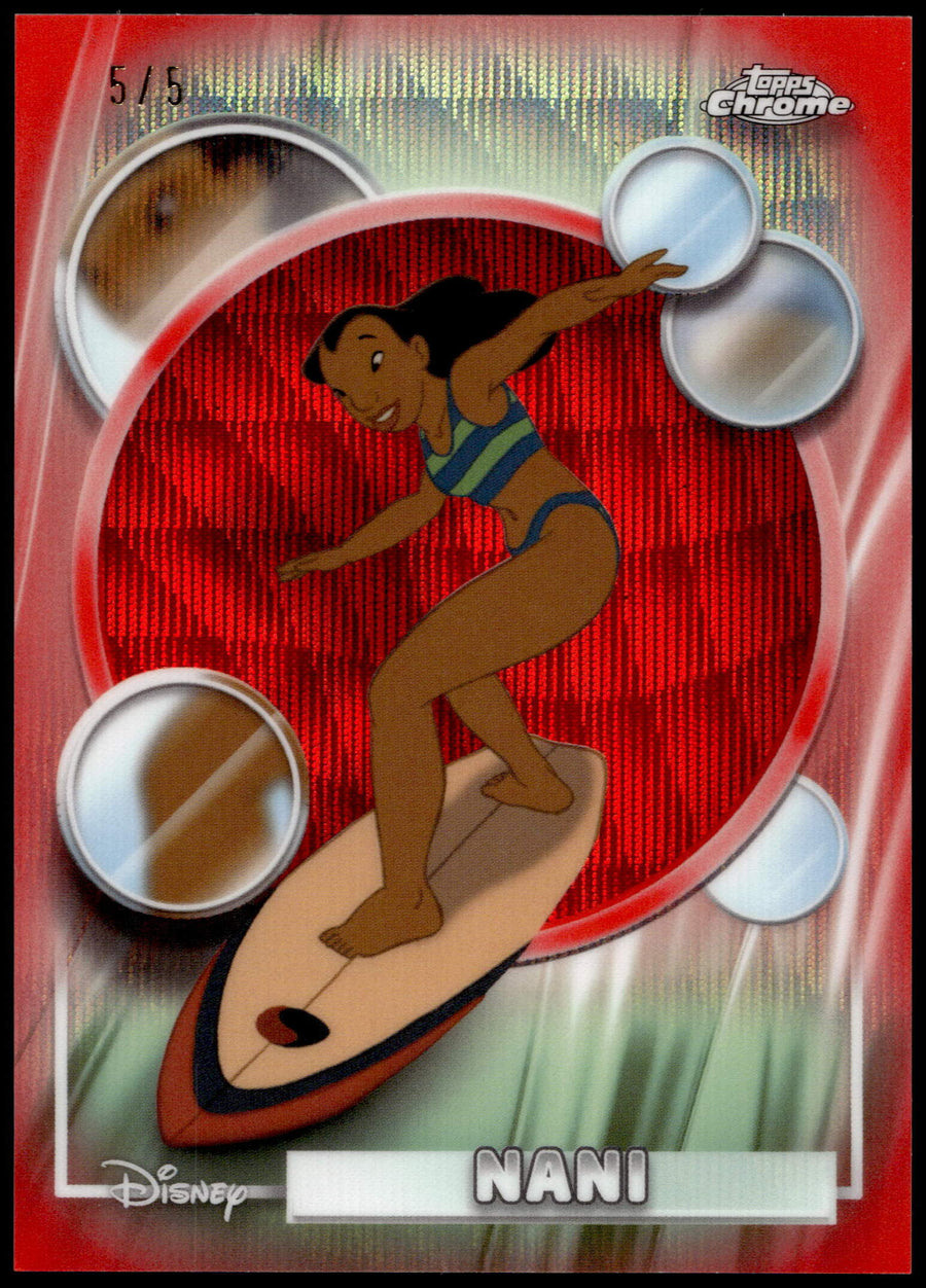 Topps Nani 5/5 Red Wave #151 2026 Disney Chrome