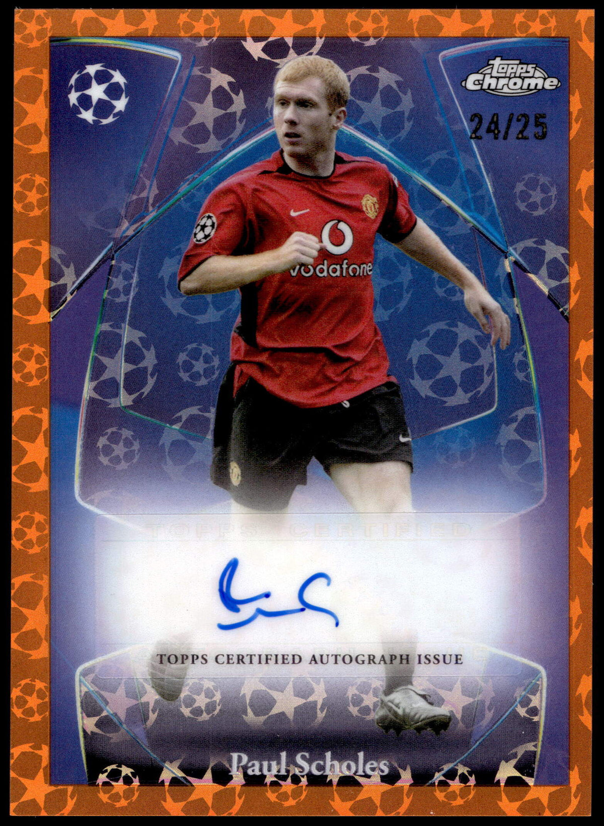 Topps Paul Scholes 24/25 Autograph Starball #SLA-PS 2024-25 Chrome UCC Logofractor
