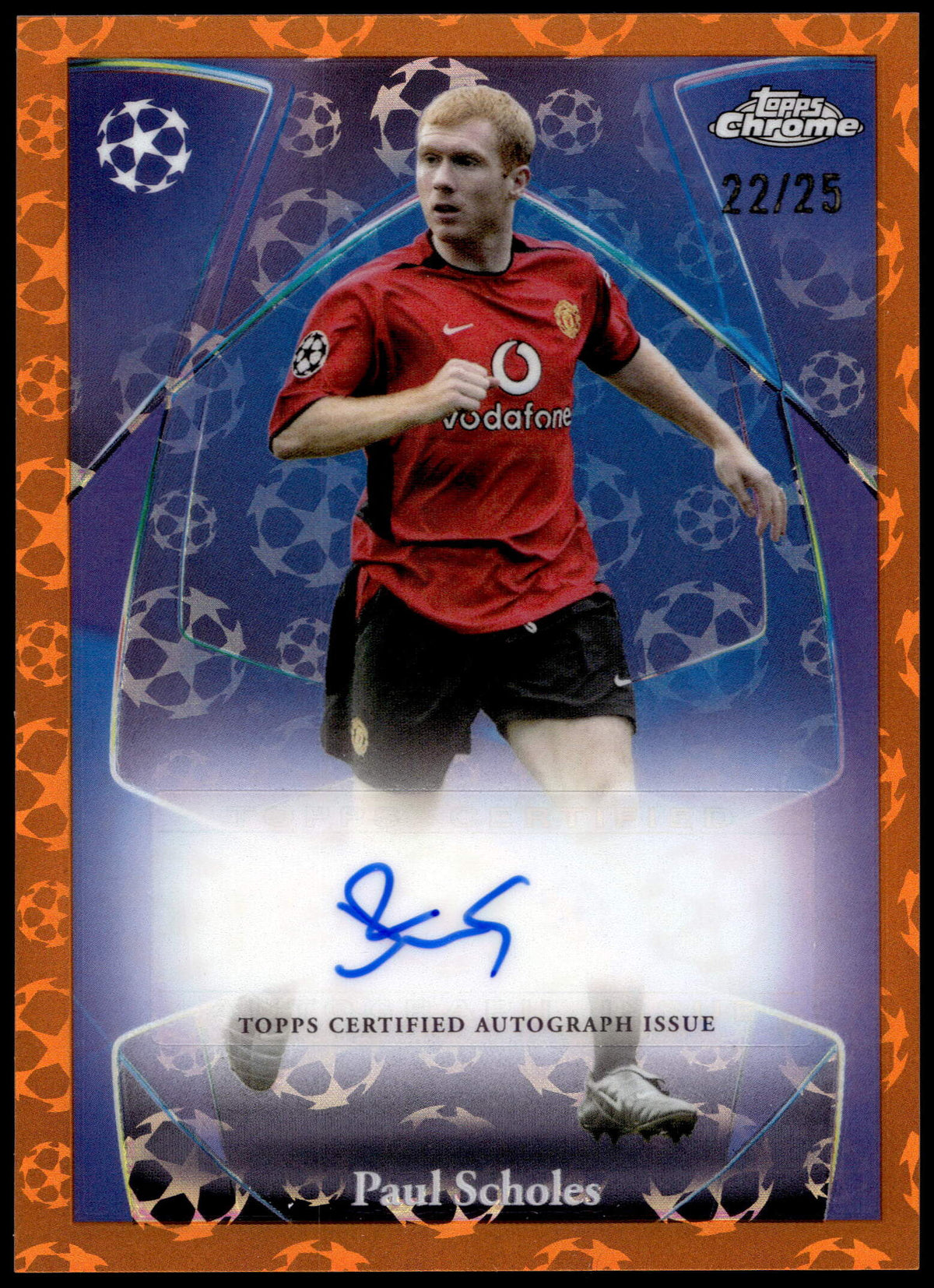 Topps Paul Scholes 22/25 Autograph Starball #SLA-PS 2024-25 Chrome UCC Logofractor