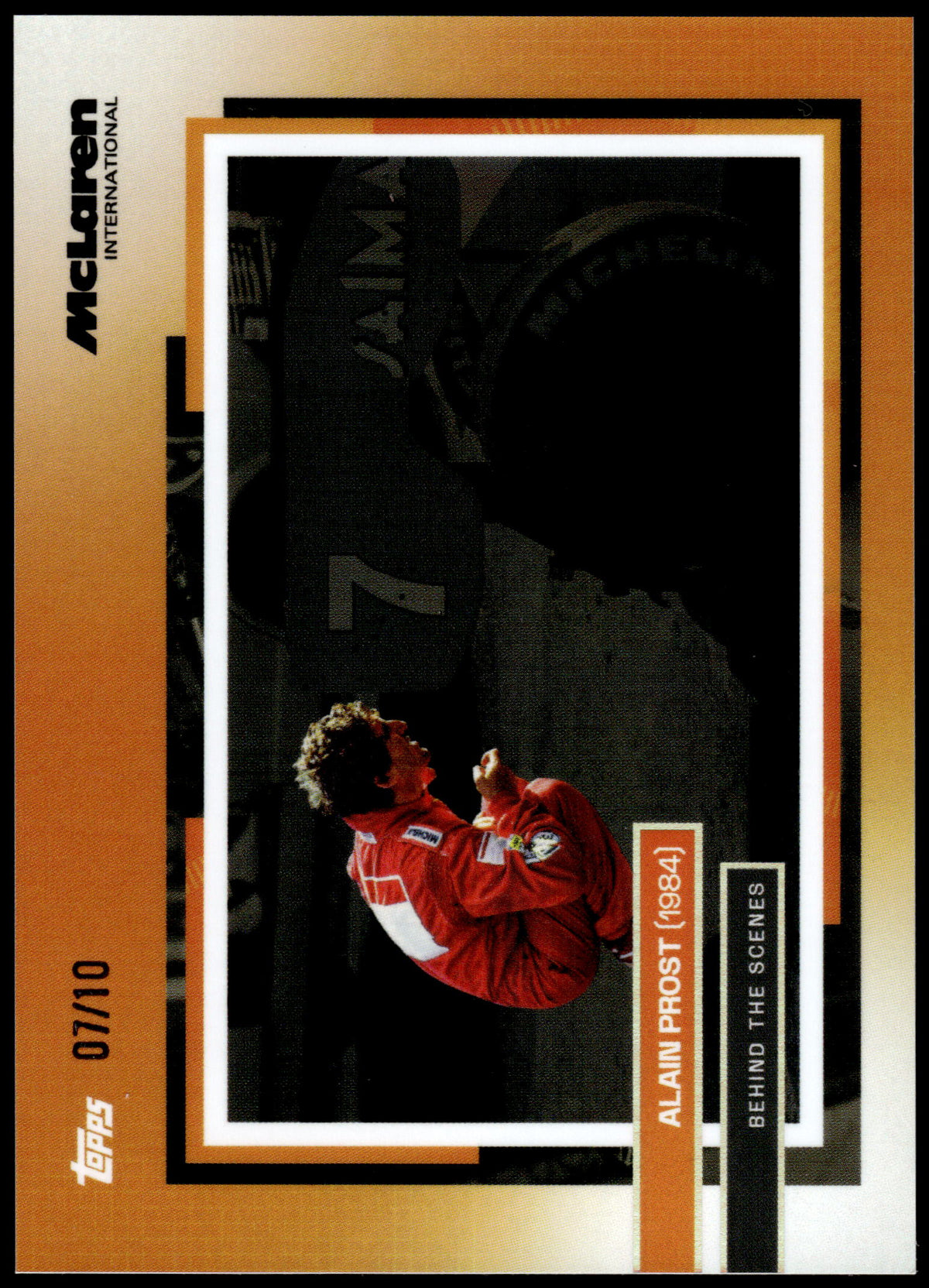 Topps Alain Prost Behind The Scenes 07/10 McLaren Racing 2025