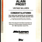 Topps Alain Prost Autograph Card 06/10 McLaren Racing 2025