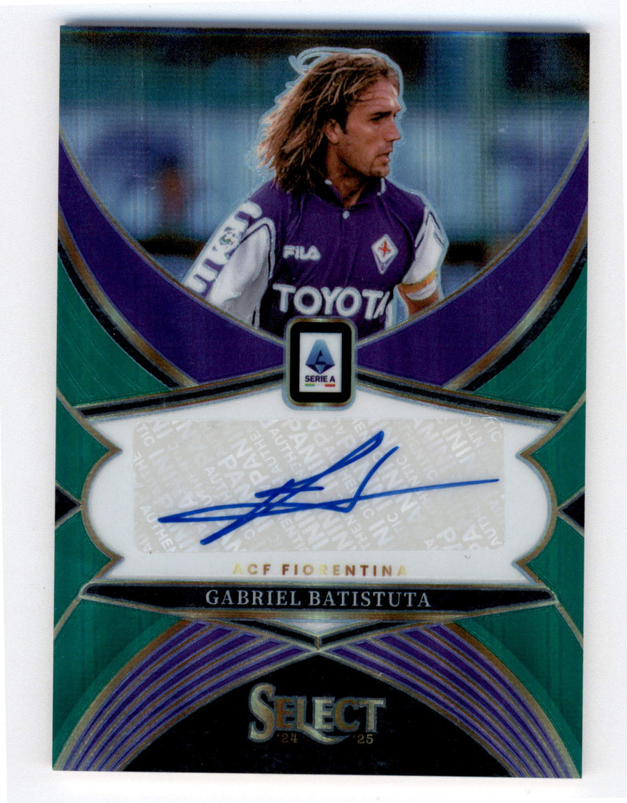 Panini Gabriel Batistuta 2/5 Autograph Refractor Green SE-GB Select Serie A 2024/25