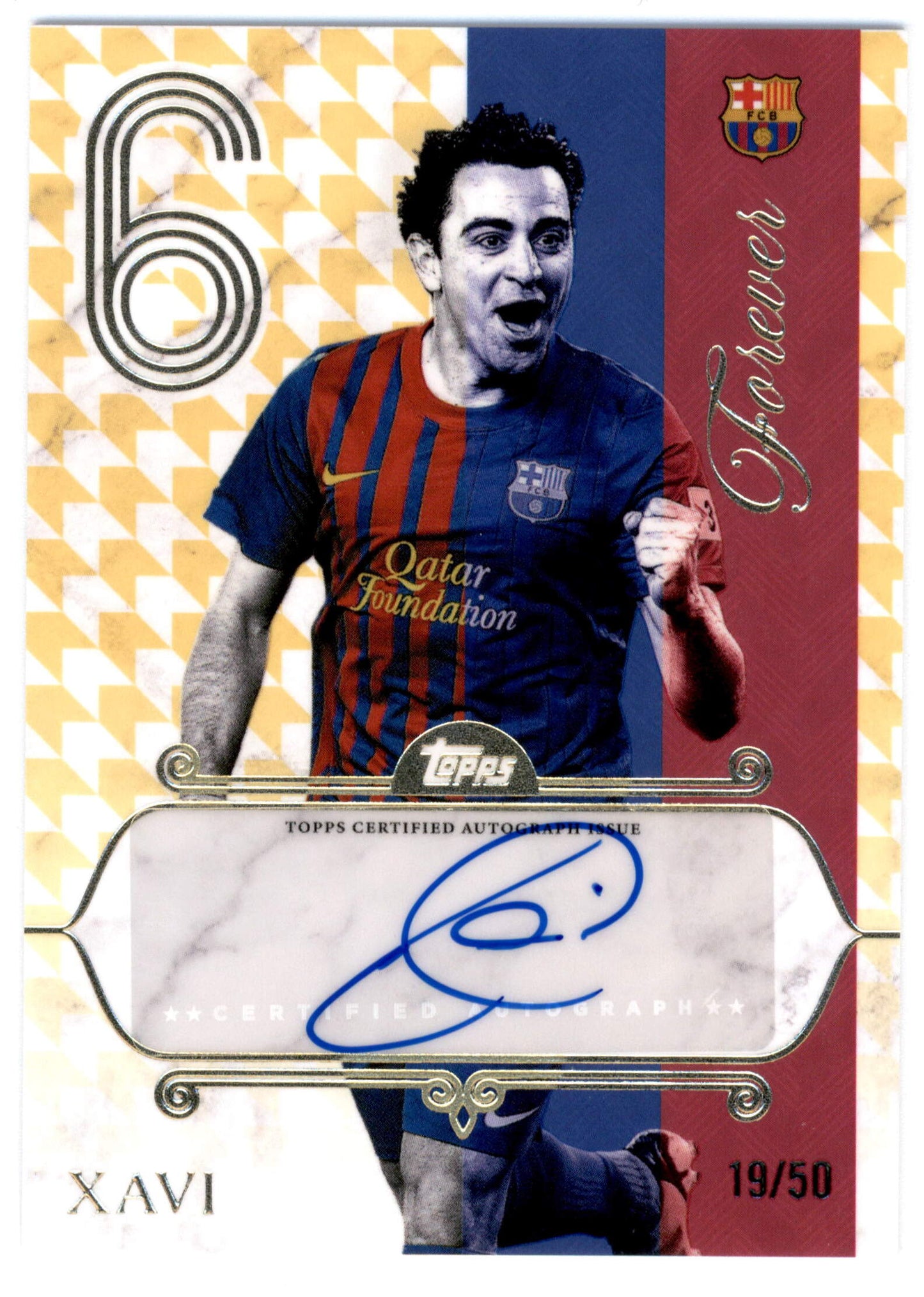 Topps Xavi 19/50 Autograph FK-XH Barcelona Forever 2025/26