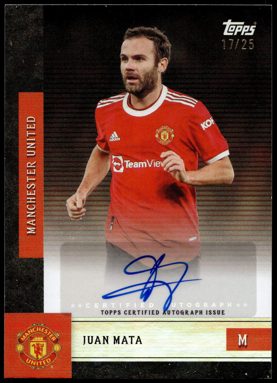 Topps Juan Mata 17/25 Autograph AU-JM 2025/26 Manchester United Team Set