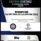 Topps Lautaro Martinez 05/10 Autograph Black CA-LM 2025/26 Chrome Uefa Club Competitions Logofractor
