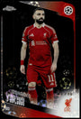 Topps Mohamed Salah 01/10 Black #136 2025/26 Chrome Uefa Club Competitions Logofractor