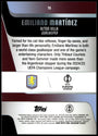 Topps Emiliano Martinez 03/10 Black #75 2025/26 Chrome Uefa Club Competitions