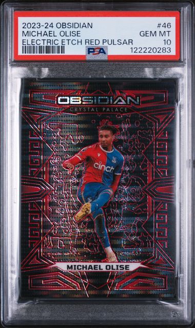 Panini Michael Olise 23/49 Electric Etch Red Pulsar #46 2023-24 Obsidian PSA 10