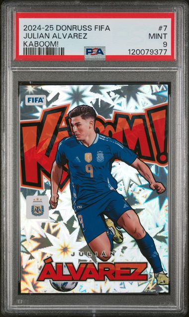 Panini Julian Alvarez Kaboom! #7 2024-25 Donruss Fifa PSA 9