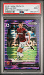 Panini Declan Rice 71/75 Breakaway Prizm Violet RC #7 2019 Prizm Premier League PSA 9