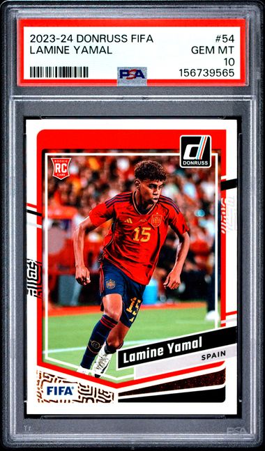 Panini Lamine Yamal RC #54 2023-24 Donruss Fifa Soccer PSA 10