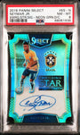 Panini Neymar Jr 16/25 Emerging Stars Signature Neon Green Die Cut #ES-N 2016 Select Soccer PSA 8