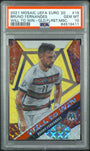 Panini Bruno Fernandes 08/10 Will To Win Gold Fluorescent #15 2021 Uefa Euro Soccer PSA 10