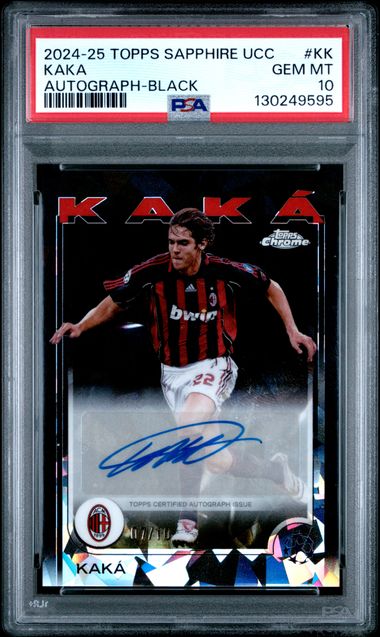 Topps Kaka 07/10 Sapphire Autograph Black #CA-KK 2024-25 UCC Sapphire PSA 10