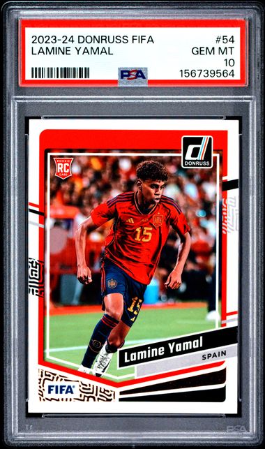Panini Lamine Yamal RC #54 2023-24 Donruss Fifa Soccer PSA 10