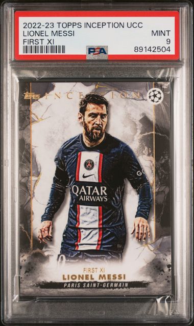 Topps Lionel Messi First XI 2022-23 UCC Inception PSA 9