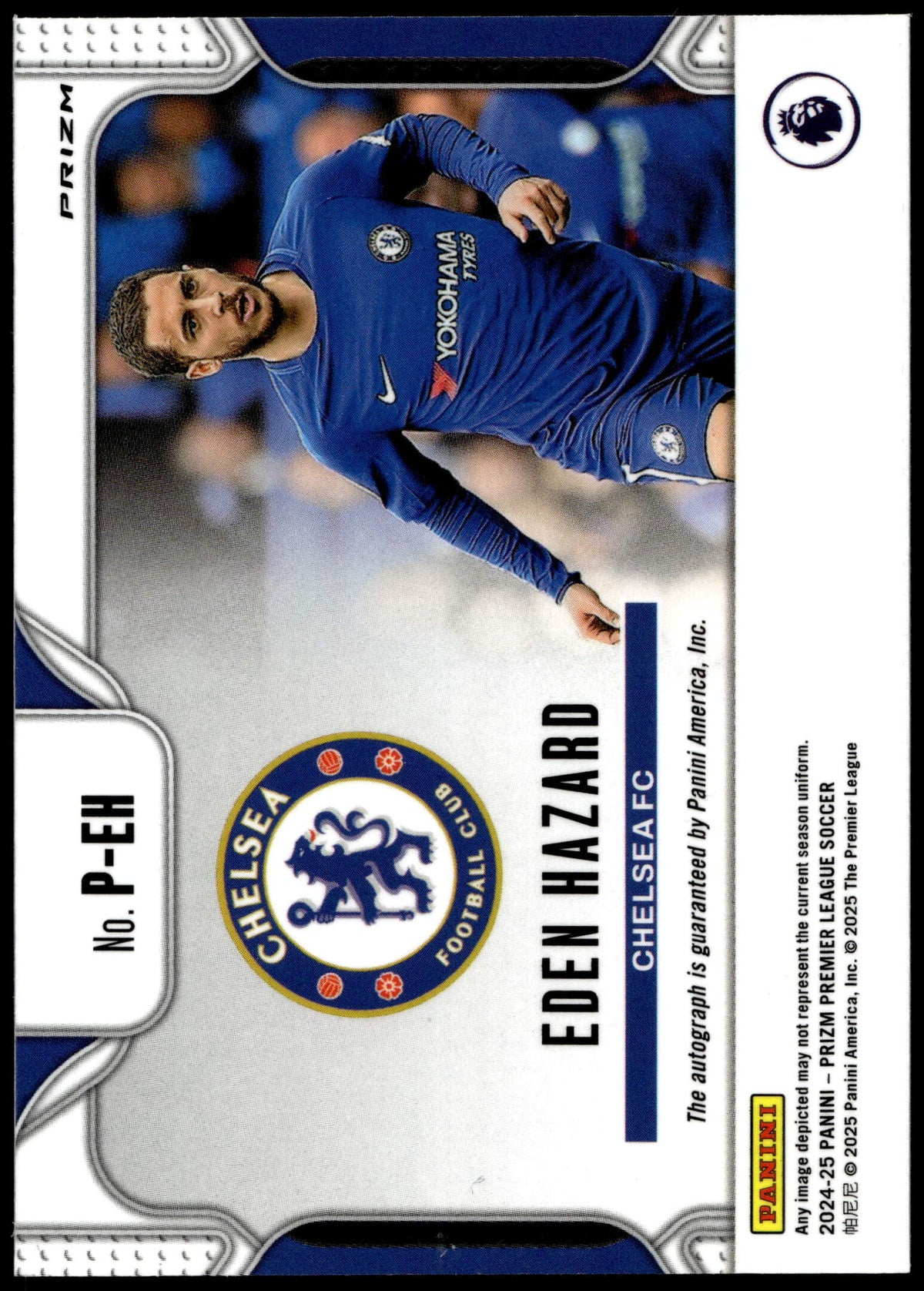 Panini Eden Hazard Penmanship Signatures #P-EH 2024-25 Prizm Premier League