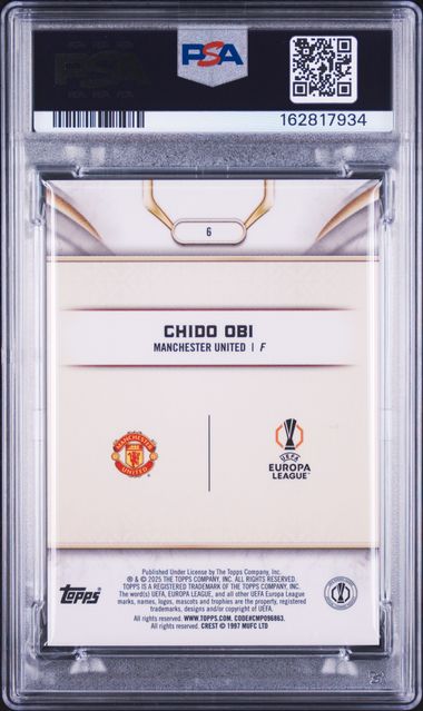 Topps Chido Obi 09/10 Black RC #6 2024-25 Reverence UCC PSA 10