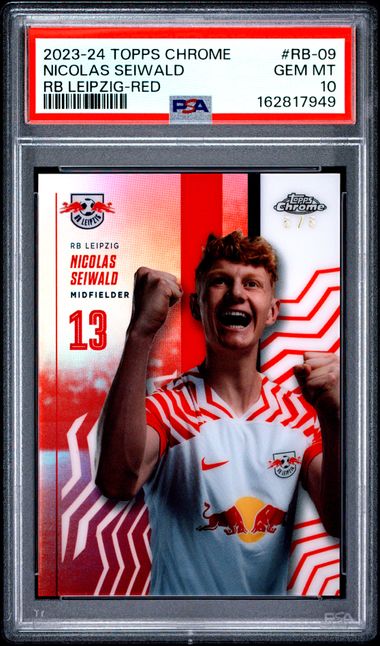 Topps Nicolas Siewald 5/5 Red #RB-09 2023-24 Chrome RB Leipzig PSA 10
