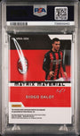 Panini Diogo Dalot 1/1 Matrix Material Autograph Electric Etch Blue Finite #MMADDA 2022-23 Obsidian PSA 9