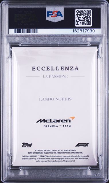 Topps Lando Norris 03/10 Trionfo Black 2025 Formula 1 Eccellenza PSA 9