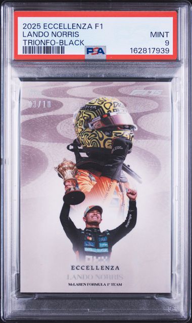 Topps Lando Norris 03/10 Trionfo Black 2025 Formula 1 Eccellenza PSA 9