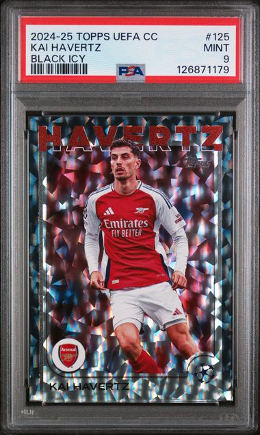 Topps Kai Havertz 06/10 Black Icy #125 2024-25 UEFA Club Competitons PSA 9