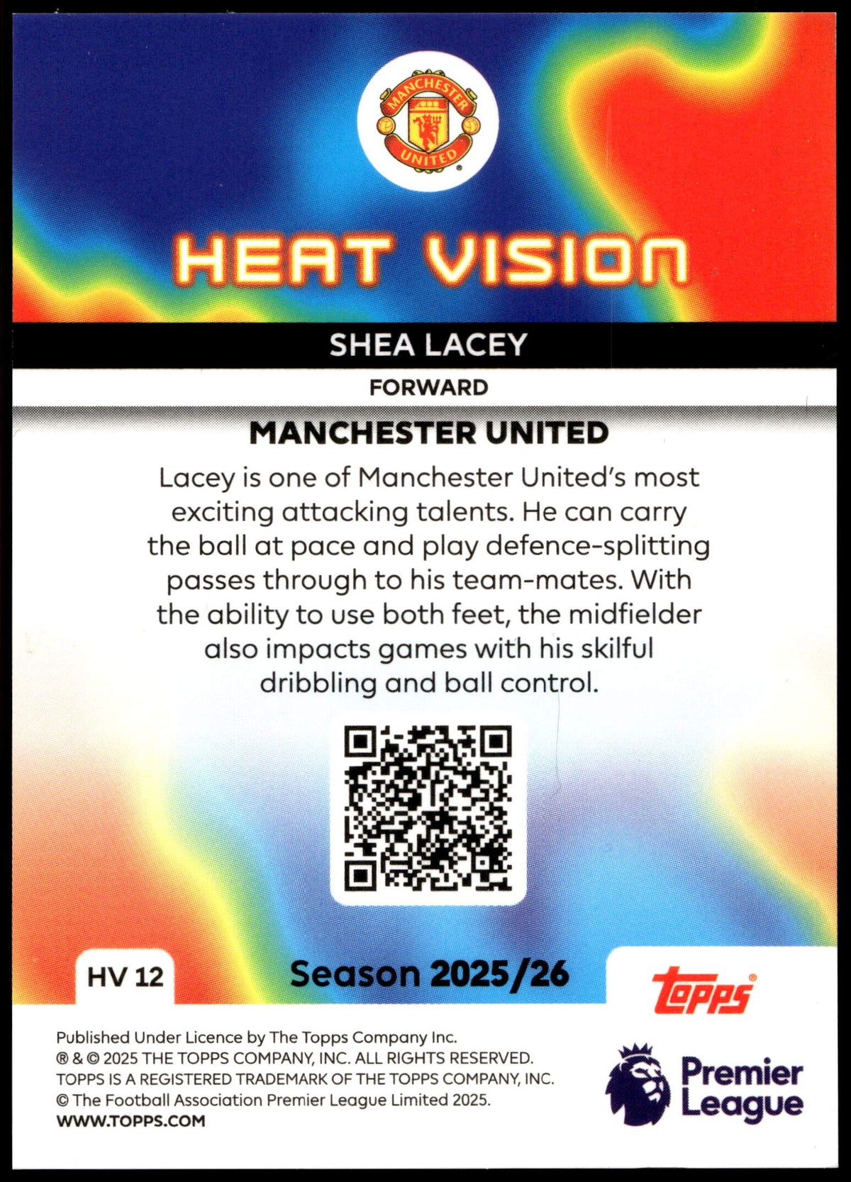 Topps Shea Lacey Heat Vision #HV12 2025/26 Premier League 2025/26