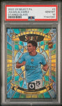 Panini Julian Alvarez Stained Glass RC #3 2022-23 Select Premier League PSA 10