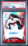 Topps Kenan Yildiz Autograph Refractor National Debut #CAKY 2024 Chrome Uefa Euros PSA 10
