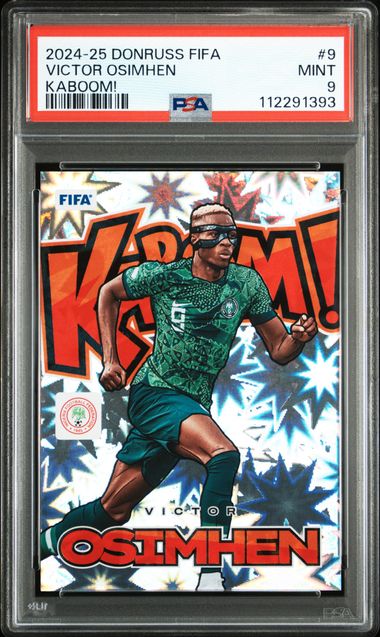 Panini Victor Osimhen Kaboom! #9 2024-25 Donruss Fifa PSA 9
