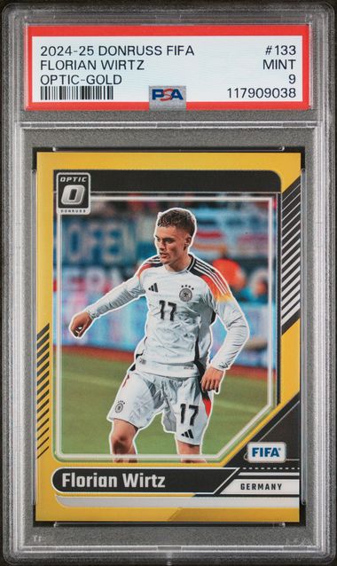 Panini Florian Wirtz 10/10 Optic Gold #133 2024-25 Donruss Fifa PSA 9