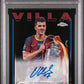 Topps David Villa 06/10 Starball Autograph Black #CA-DV 2024-25 Chrome Logofractor UCC PSA 9