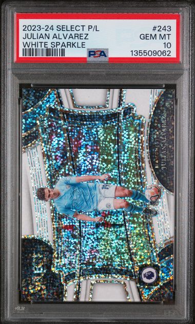 Panini Julian Alvarez White Sparkle #243 2023-24 Select Premier League PSA 10