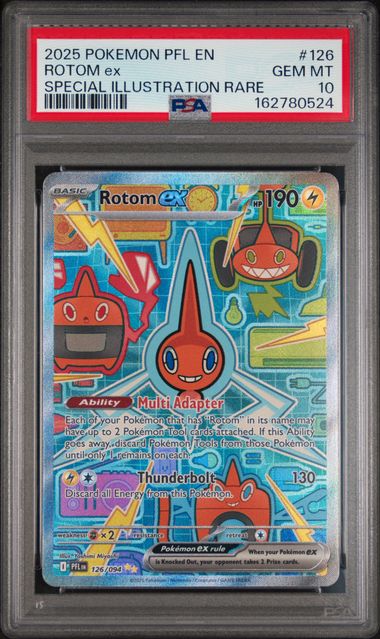 Pokemon Rotom EX 126/094 Special Illustration Rare 2025 Phantasmal Flames PSA 10