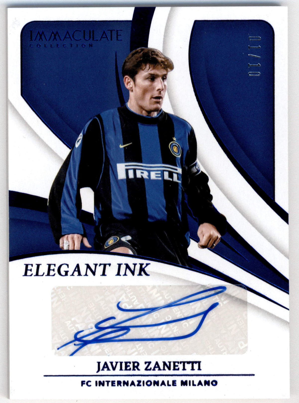 Panini Javier Zanetti Elegant Ink 01/10 #EI-JZA 2024/25 Immaculate Collection