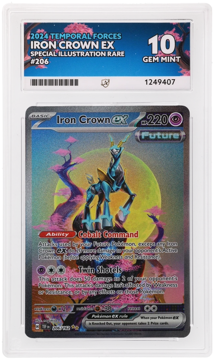 Pokemon Iron Crown EX 206/162 Special Illustration Rare 2024 Temporal Forces ACE 10