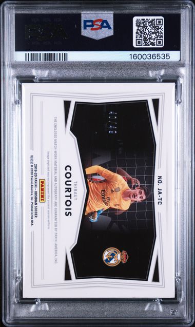 Panini Thibaut Courtois 40/49 Jersey Autographs #JATC 2019 Obsidian PSA 9