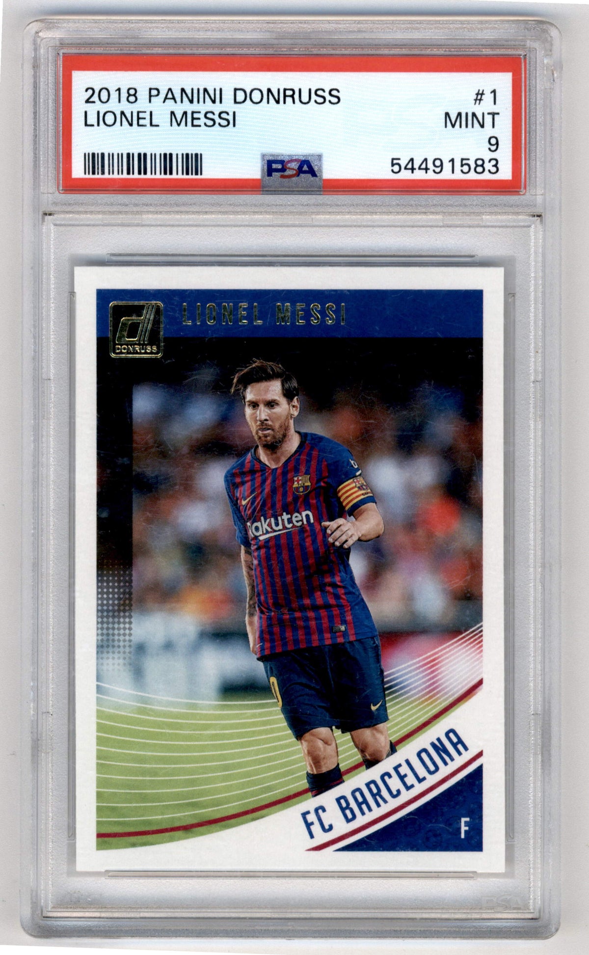Panini Lionel Messi #1 2018 Donruss Soccer PSA 9
