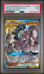 Pokemon Arceues & Dialga & Palkia GX 156/236 Full Art 2019 Cosmic Eclipse PSA 7