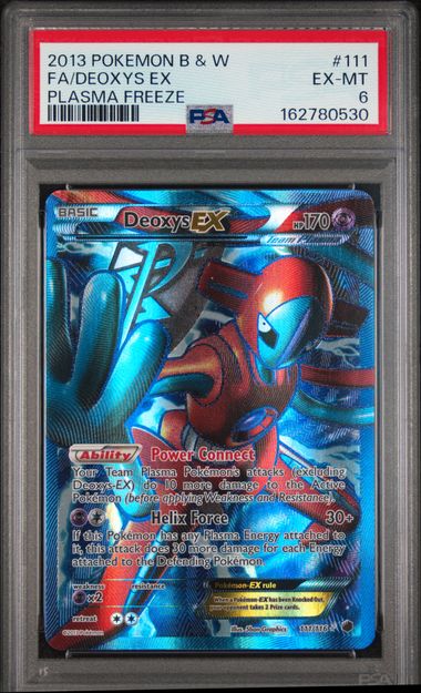 Pokemon Deoxys EX 111/116 Full Art 2013 Plasma Freeze PSA 6