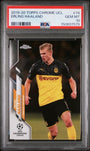 Topps Erling Haaland #74 2019-20 Chrome UCL PSA 10