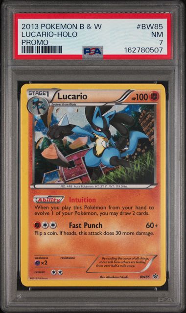 Pokemon Lucario BW85 Holo 2013 Black Star Promo PSA 7