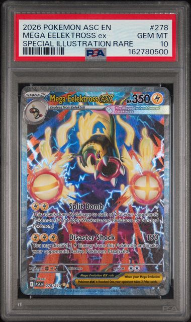 Pokemon Mega Elektross EX 278/217 Special Illustration Rare 2026 Ascended Heroes PSA 10