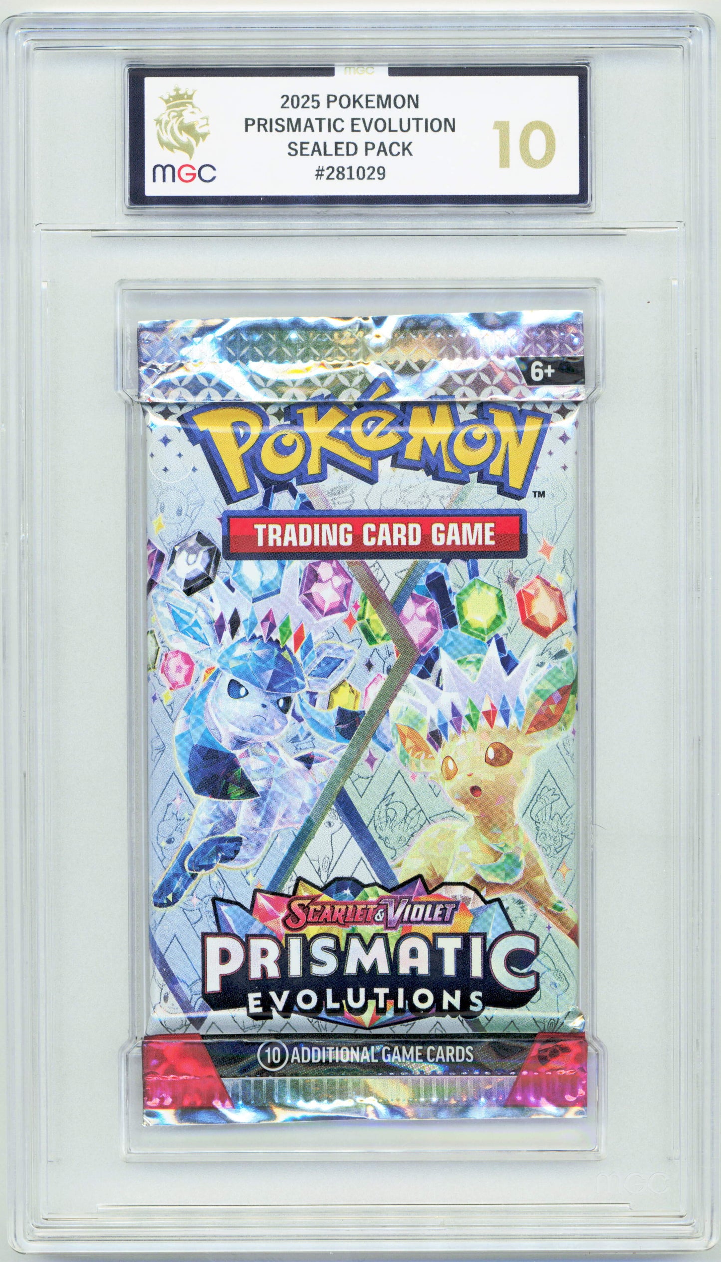 Pokemon Prismatic Evolutions Graded Sealed Booster Pack 2025 MGC 10