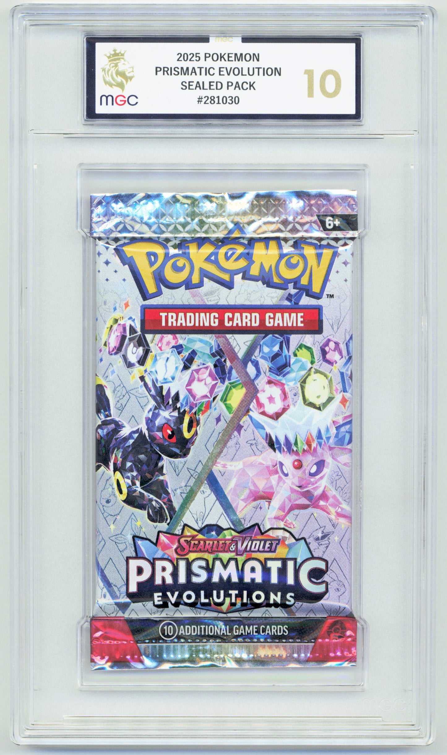 Pokemon Prismatic Evolutions Graded Sealed Booster Pack 2025 MGC 10