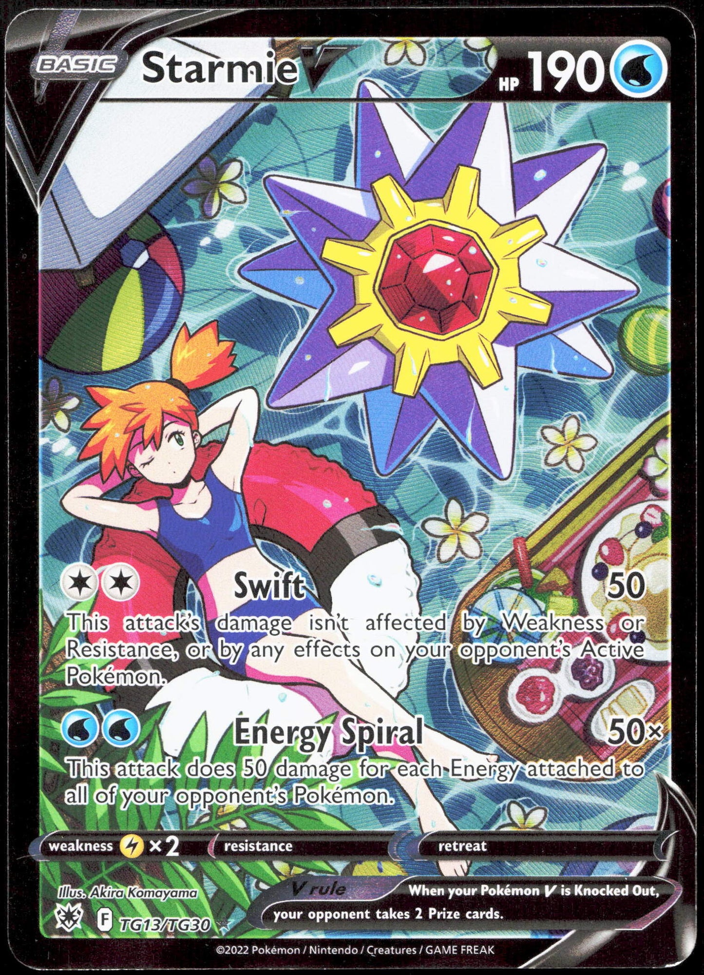 Pokemon Starmie V TG13/TG30 Full Art 2022 Astral Radiance
