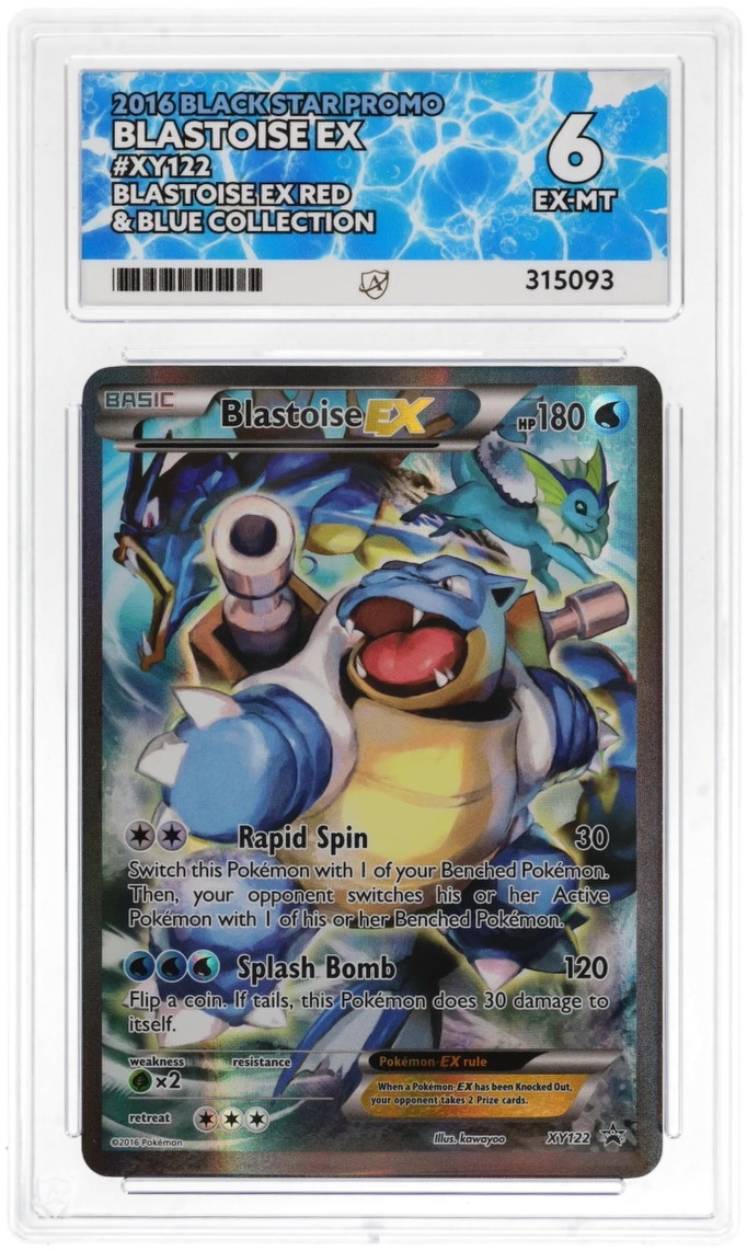 Pokemon Blastoise EX XY122 Full Art 2016 Black Star Promo ACE 6